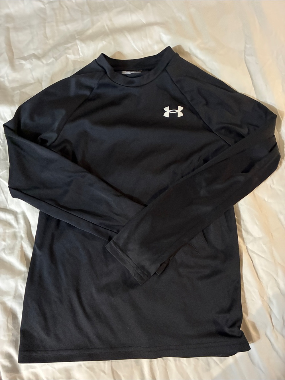 Under Armour Kids Long Sleeve Tee - Black performance material